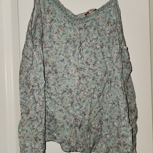 Floral Green Women's Top